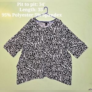 Catherine's Black/White Sequin  Top 4x